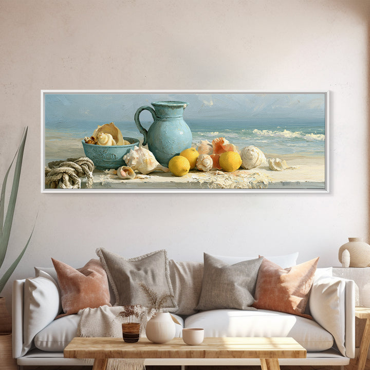 Shellfish and Lemon Still Life Canvas Print, Dining Room Art, Set of 3 Prints, Dining Room Decor, Dining, Fine Art Print, DRA-3x1-8