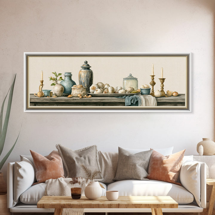 Classic Dutch Feast Arrangement Canvas Print, Dining Room Art, Fall Decor, Dining Room Decor, Fine Art, Dining, Kitchen Art, DRA-3x1-83