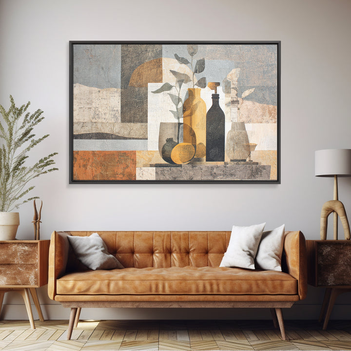 French Bistro Food Illustration Without Text Framed Canvas Print, Dining Room Art, Home Decor, Dining Room Decor, Dining, DRA-3x2-14
