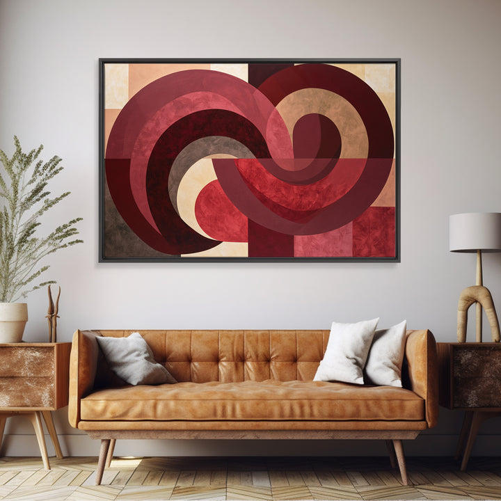 Abstract Red Wine Swirl Canvas Print, Dining Room Art, Print, Dining Room Decor, Abstract Art, Dining, Living Room Decor, DRA-3x2-22