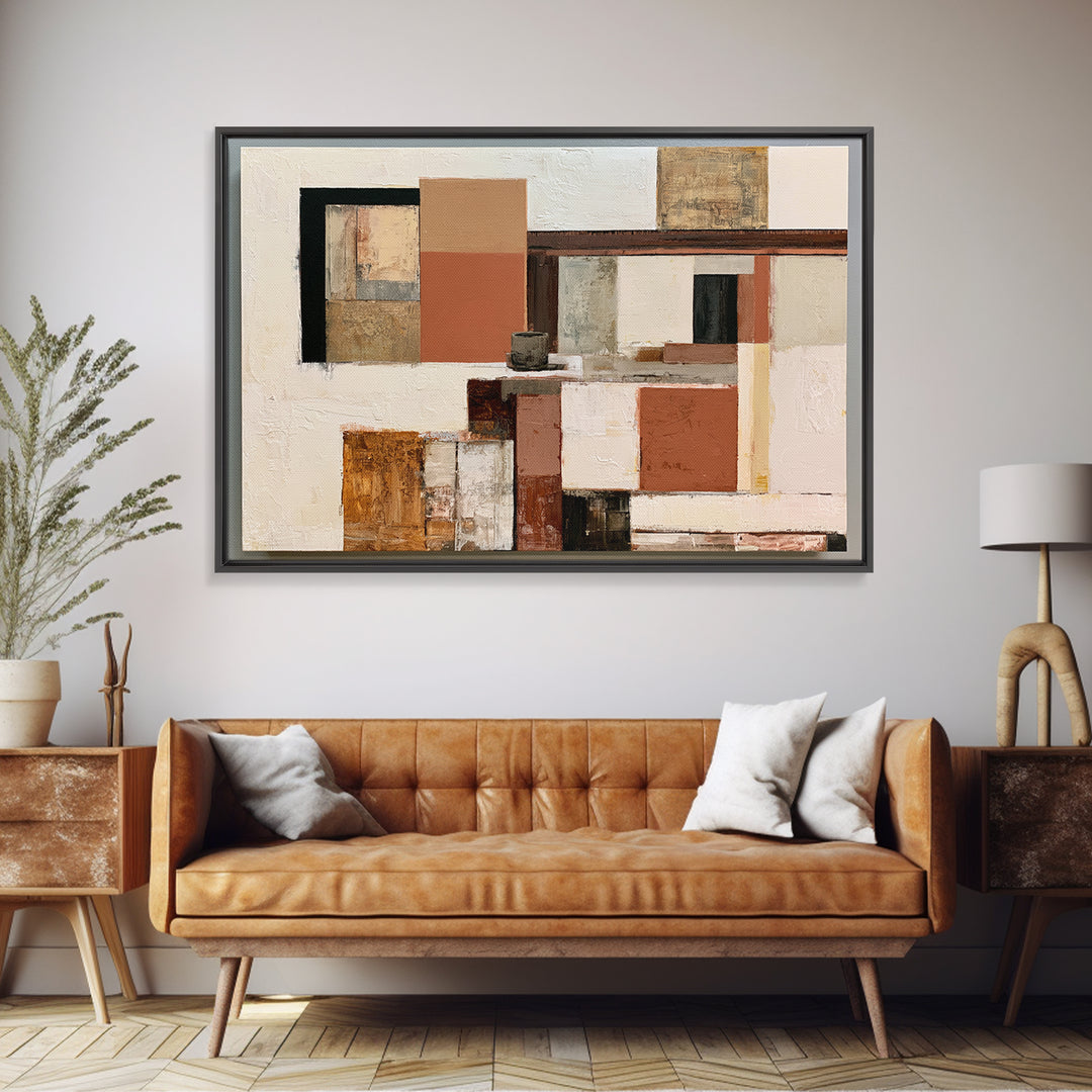 Abstract Composition in Appetite Friendly Warm Tones Canvas Print, Dining Room Art, Canvas Art, Dining Room Decor, Dining, DRA-3x2-32