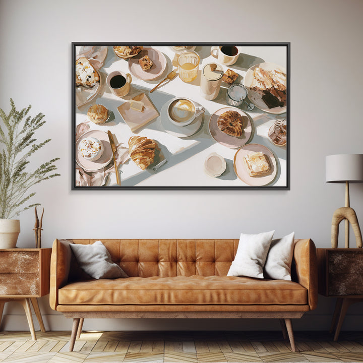 Coffee and Pastry Scene for Breakfast Nook Canvas Print, Dining Room Art, Canvas Art, Dining Room Decor, Fine Art, Dining, DRA-3x2-42