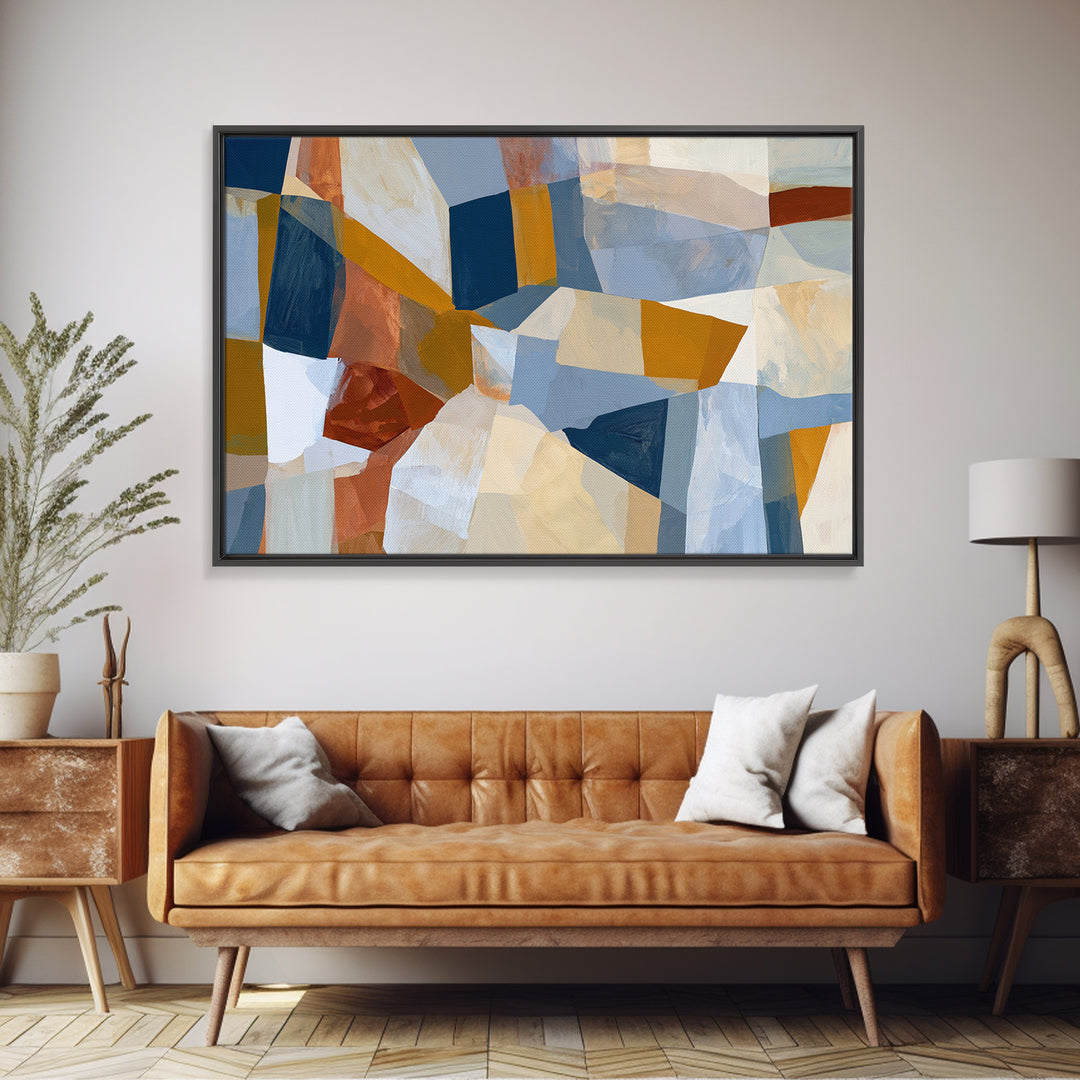 Abstract Composition in Appetite Friendly Warm Tones Canvas Print, Dining Room Art, Coastal Wall Art, Dining Room Decor, Dining, DRA-3x2-80