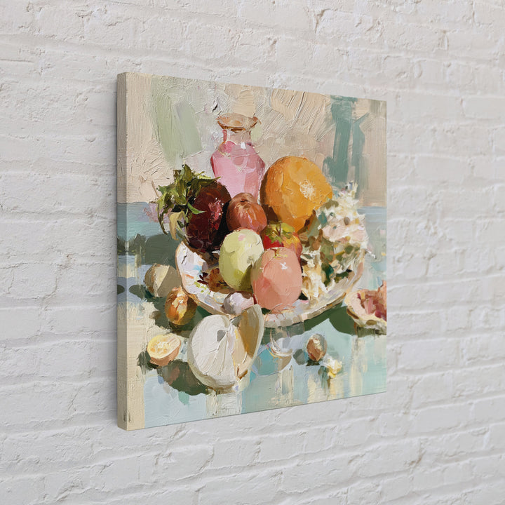 Bold Maximalist Still Life Framed Canvas Print, Eclectic Art, Modern Decor, Living Room Decor, Oil Painting, Eclectic, ECL-1x1-51