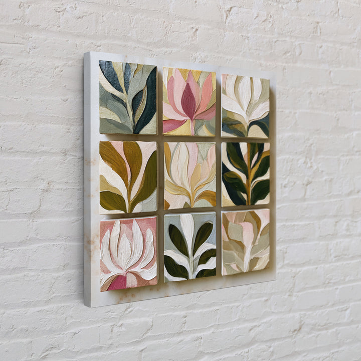Matisse Inspired Cutouts with Botanical Details Canvas Print, Eclectic Art, Gallery Decor, Living Room Decor, Eclectic, ECL-1x1-6