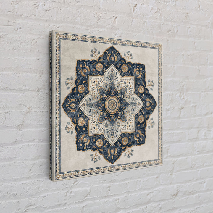 Layered Tapestry Pattern Framed Canvas Print, Eclectic Art, Portrait, Living Room Decor, Fine Art, Eclectic, Modern Decor, ECL-1x1-64