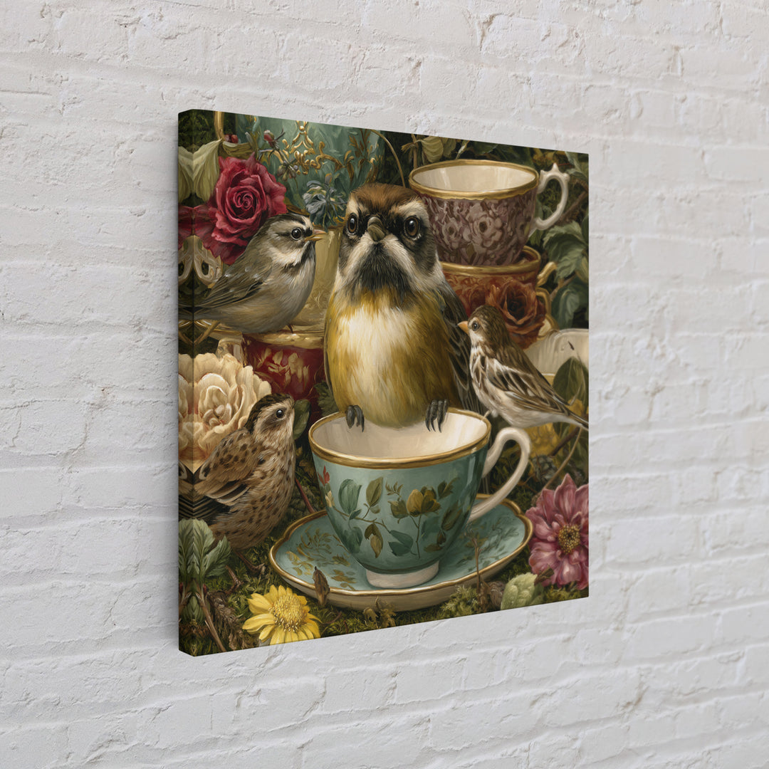 Odd Dream Garden Framed Canvas Print, Eclectic Art, Art Prints, Living Room Decor, Oil Painting, Eclectic, Abstract Art, ECL-1x1-65