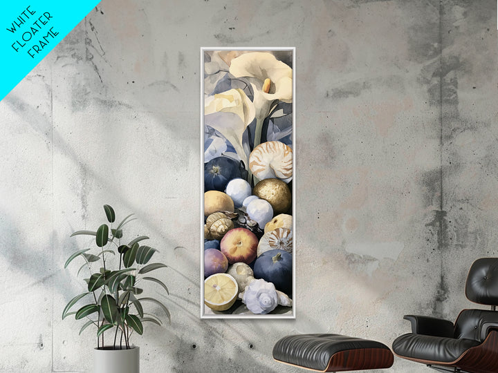 Bold Maximalist Still Life Framed Canvas Print, Eclectic Art, Modern Decor, Living Room Decor, Abstract Art, Eclectic, ECL-1x3-15