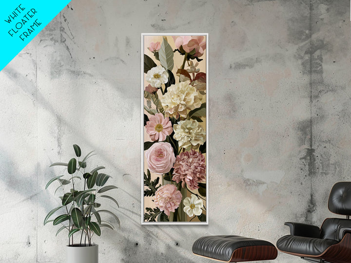 Retro Futurist Vase of Flowers Canvas Print, Eclectic Art, Luxury Decor, Living Room Decor, Oil Painting, Eclectic, Art Print, ECL-1x3-22