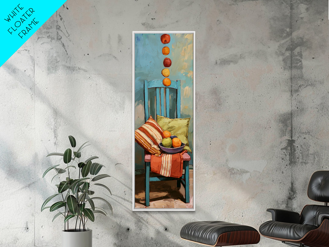 Whimsical Chair Still Life Canvas Print, Eclectic Art, Textured Painting, Living Room Decor, Fine Art, Eclectic, Digital Art, ECL-1x3-26