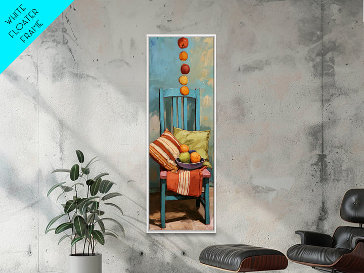 Whimsical Chair Still Life Canvas Print, Eclectic Art, Textured Painting, Living Room Decor, Fine Art, Eclectic, Digital Art, ECL-1x3-26