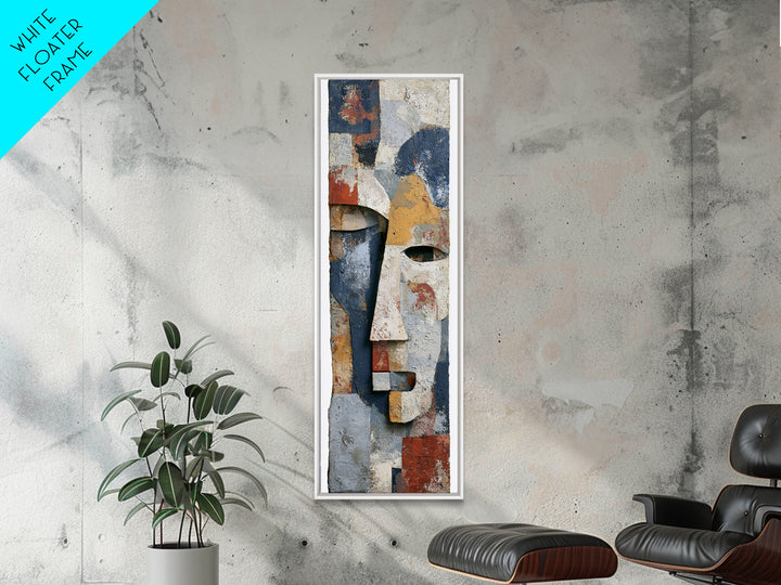 Abstract Mask with Playful Textures Canvas Print, Eclectic Art, Printable Art, Living Room Decor, Abstract Art, Eclectic, ECL-1x3-32