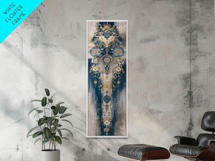 Layered Tapestry Pattern Framed Canvas Print, Eclectic Art, Dopamine Decor, Living Room Decor, Eclectic, Minimalist Decor, ECL-1x3-52