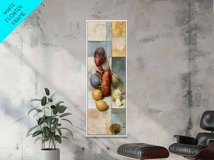 Unexpected Lobster and Lemons Still Life Canvas Print, Eclectic Art, Art, Living Room Decor, Fine Art, Eclectic, Large Wall Art, ECL-1x3-78