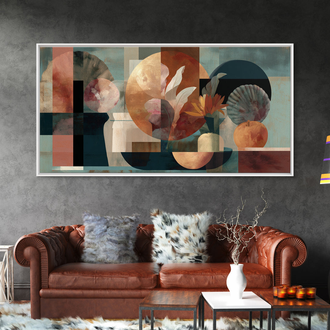Matisse Inspired Cutouts with Botanical Details Canvas Print, Eclectic Art, Art Prints, Living Room Decor, Fine Art, Eclectic, ECL-2x1-2