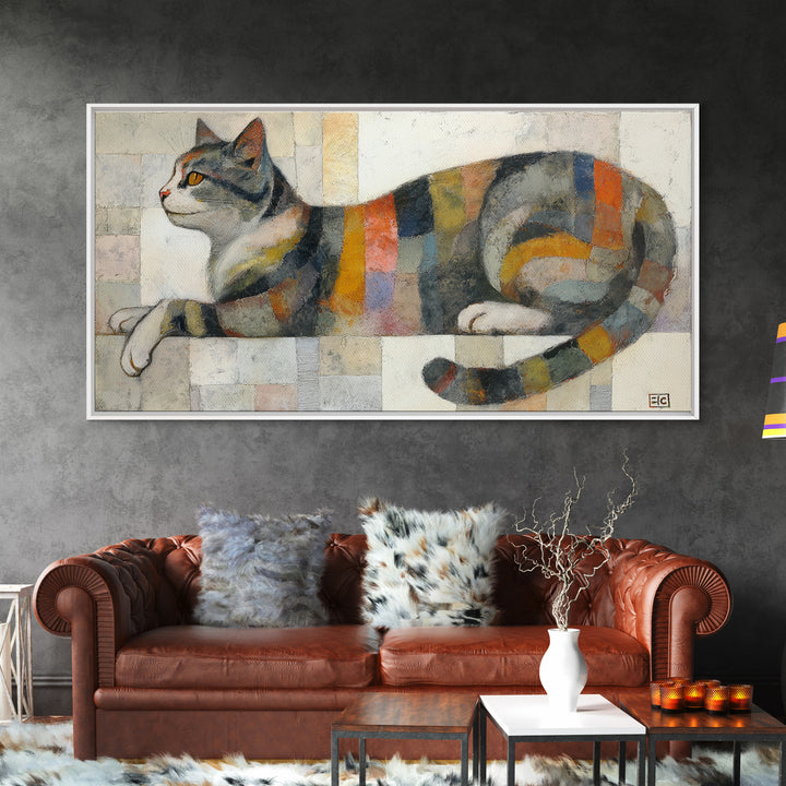 Mixed Media Woman Canvas Print, Eclectic Art, Original Art, Living Room Decor, Fine Art, Eclectic, Gallery Decor, Neutral Decor, ECL-2x1-76