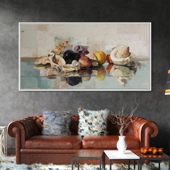 Naive Cityscape with Patterned Windows Framed Canvas Print, Eclectic Art, Abstract Art, Living Room Decor, Fine Art, Eclectic, ECL-2x1-80