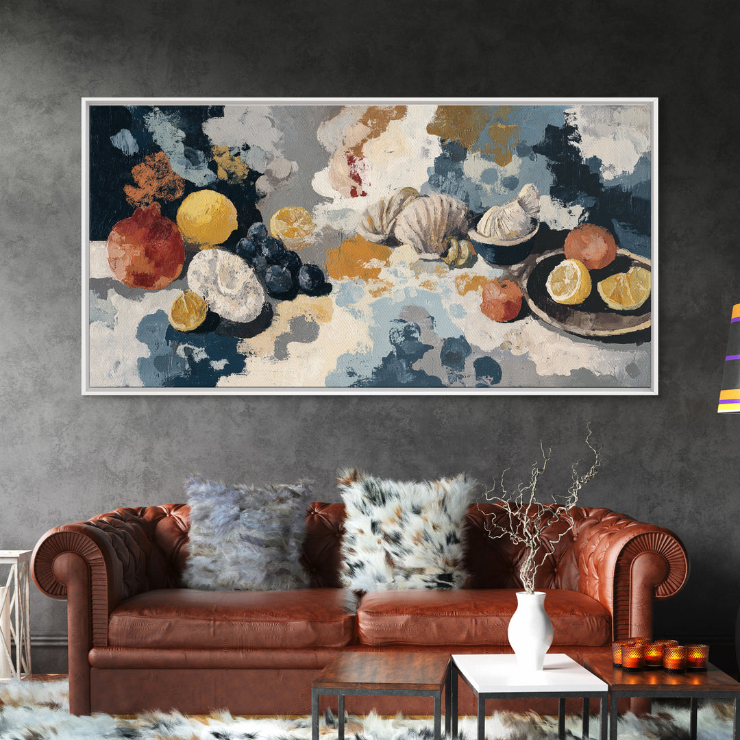 Bohemian Patchwork Landscape Framed Canvas Print, Eclectic Art, Boho, Living Room Decor, Fine Art, Eclectic, Unique Wall Art, ECL-2x1-92
