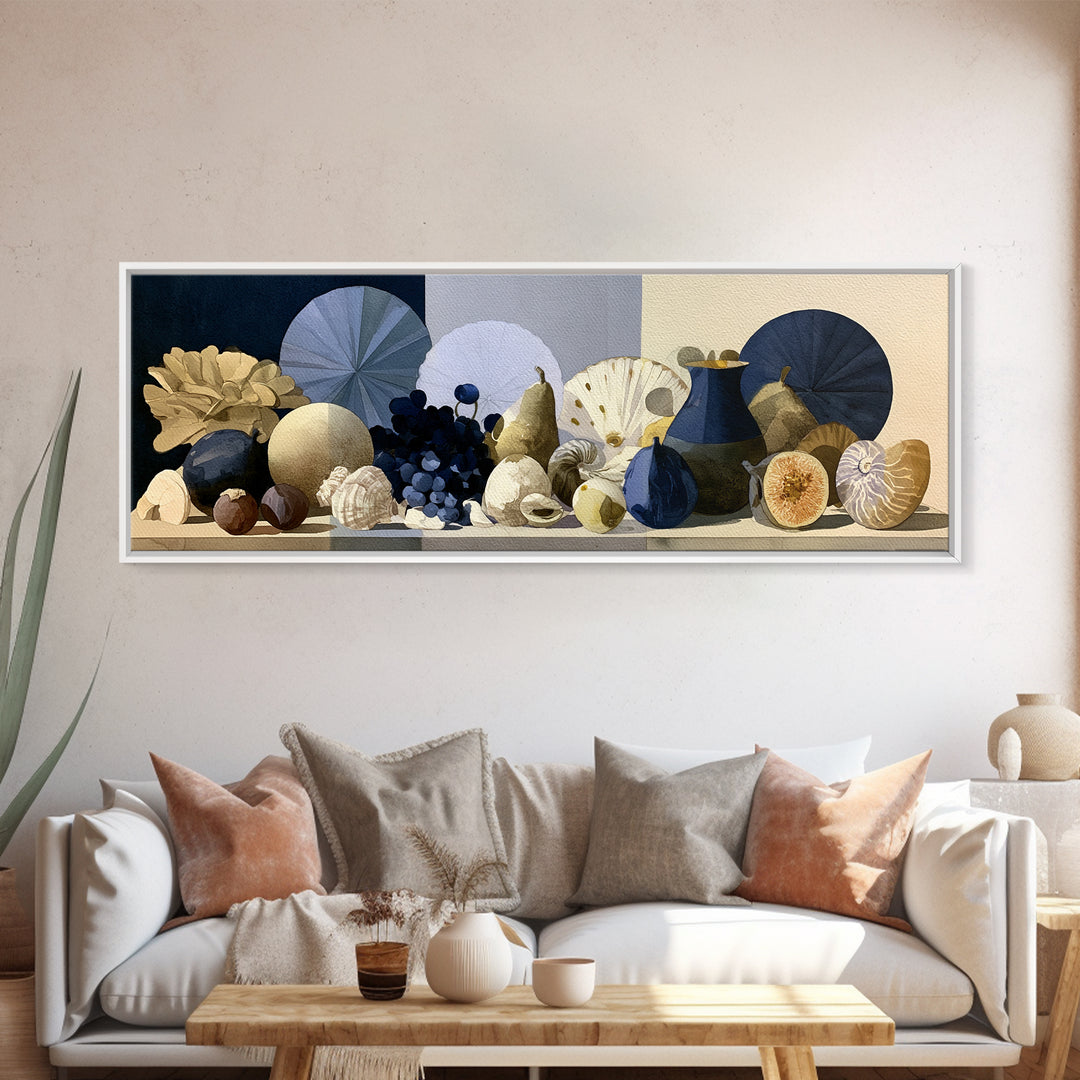 Bold Maximalist Still Life Canvas Print, Eclectic Art, Original Painting, Living Room Decor, Fine Art, Eclectic, Boho Wall Art, ECL-3x1-43