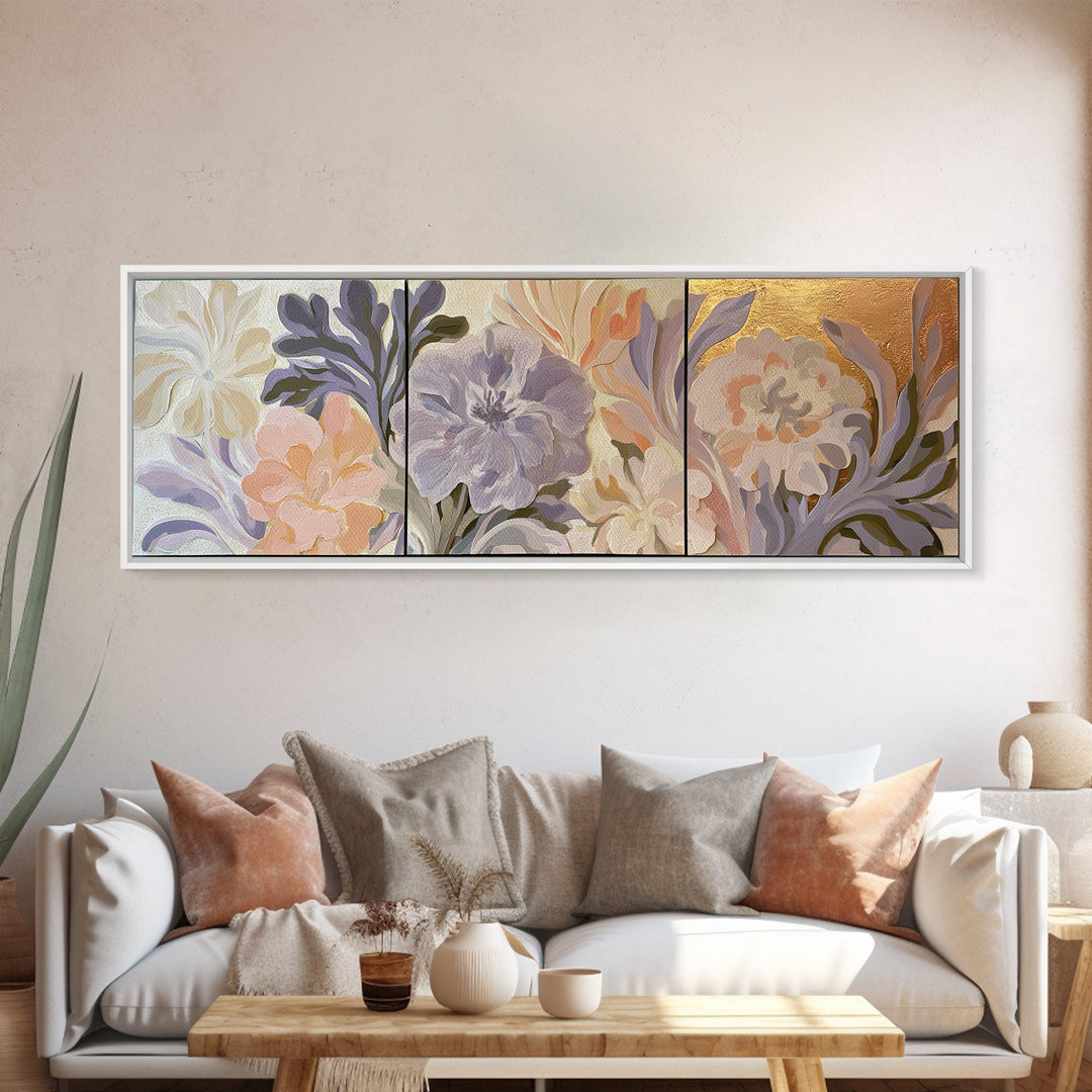 Matisse Inspired Cutouts with Botanical Details Canvas Print, Eclectic Art, Boho Decor, Living Room Decor, Fine Art, Eclectic, ECL-3x1-46