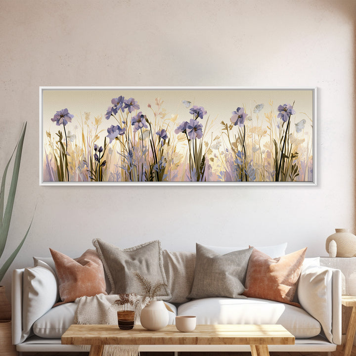 Botanical Collage with Butterflies and Old Paper Canvas Print, Eclectic Art, Unique Wall Art, Living Room Decor, Eclectic, ECL-3x1-5