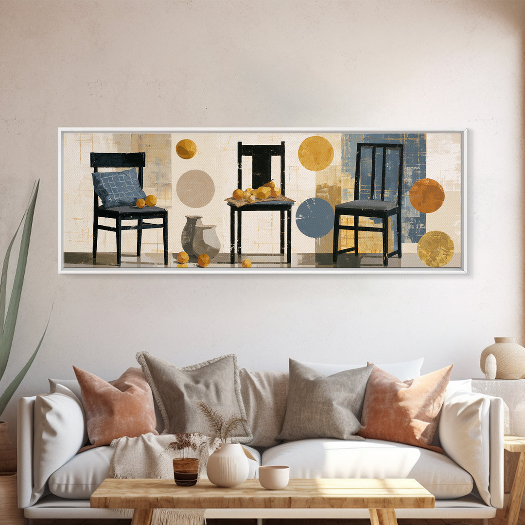 Whimsical Chair Still Life Canvas Print, Eclectic Art, Modern Decor, Living Room Decor, Fine Art, Eclectic, Wall Decor, ECL-3x1-6
