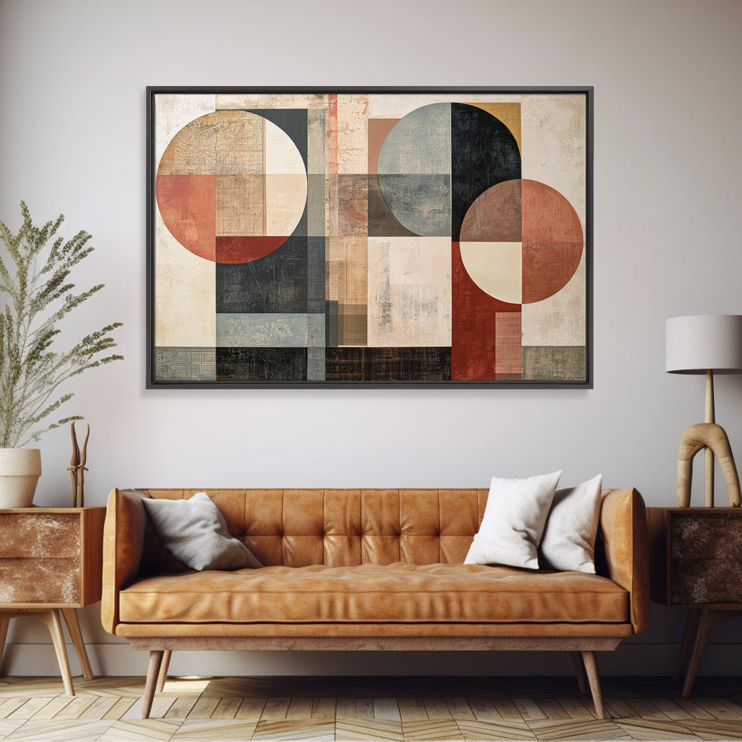 Abstract Shapes Layered Canvas Print, Eclectic Art, Room Decor, Living Room Decor, Fine Art, Eclectic, Artwork, Original Art, ECL-3x2-32