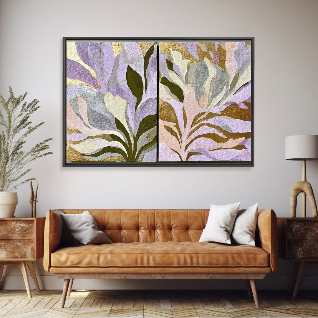 Matisse Inspired Cutouts with Botanical Details Canvas Print, Eclectic Art, Statement Artwork, Living Room Decor, Eclectic, ECL-3x2-34