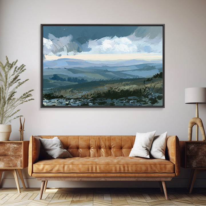 Playful Checkerboard Landscape Canvas Print, Eclectic Art, Art, Living Room Decor, Fine Art, Eclectic, Large Wall Art, ECL-3x2-37