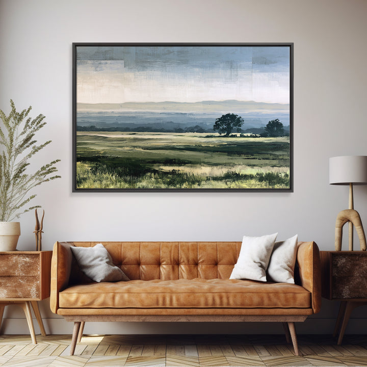 Bohemian Patchwork Landscape Canvas Print, Eclectic Art, Wall Decor, Living Room Decor, Fine Art, Eclectic, Boho, Artwork, ECL-3x2-52