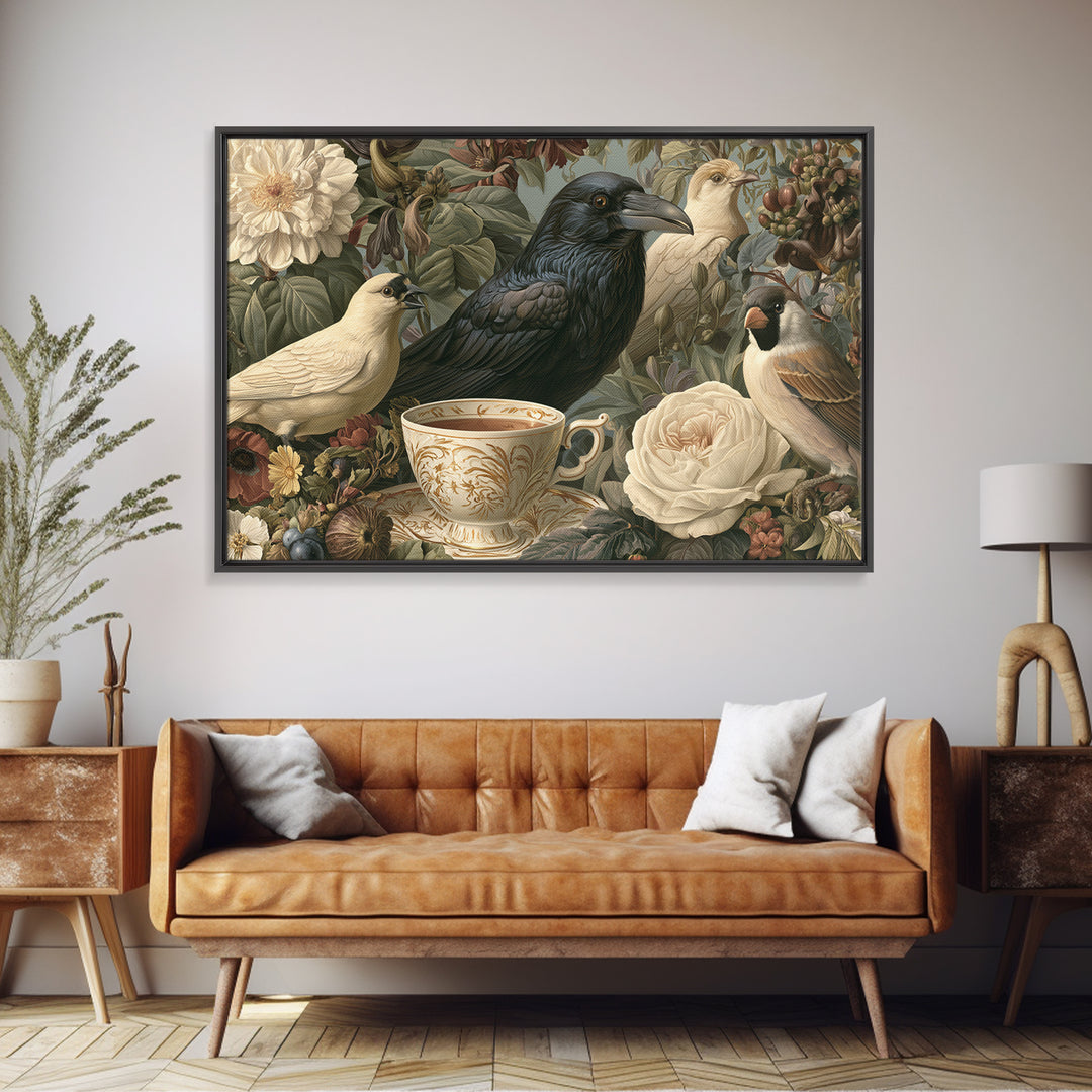 Odd Dream Garden Framed Canvas Print, Eclectic Art, Room Decor, Living Room Decor, Fine Art, Eclectic, Artwork, Original Art, ECL-3x2-69