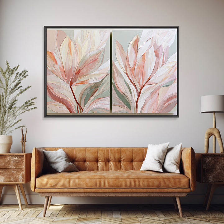 Matisse Inspired Cutouts with Botanical Details Canvas Print, Eclectic Art, Contemporary Art, Living Room Decor, Eclectic, ECL-3x2-82