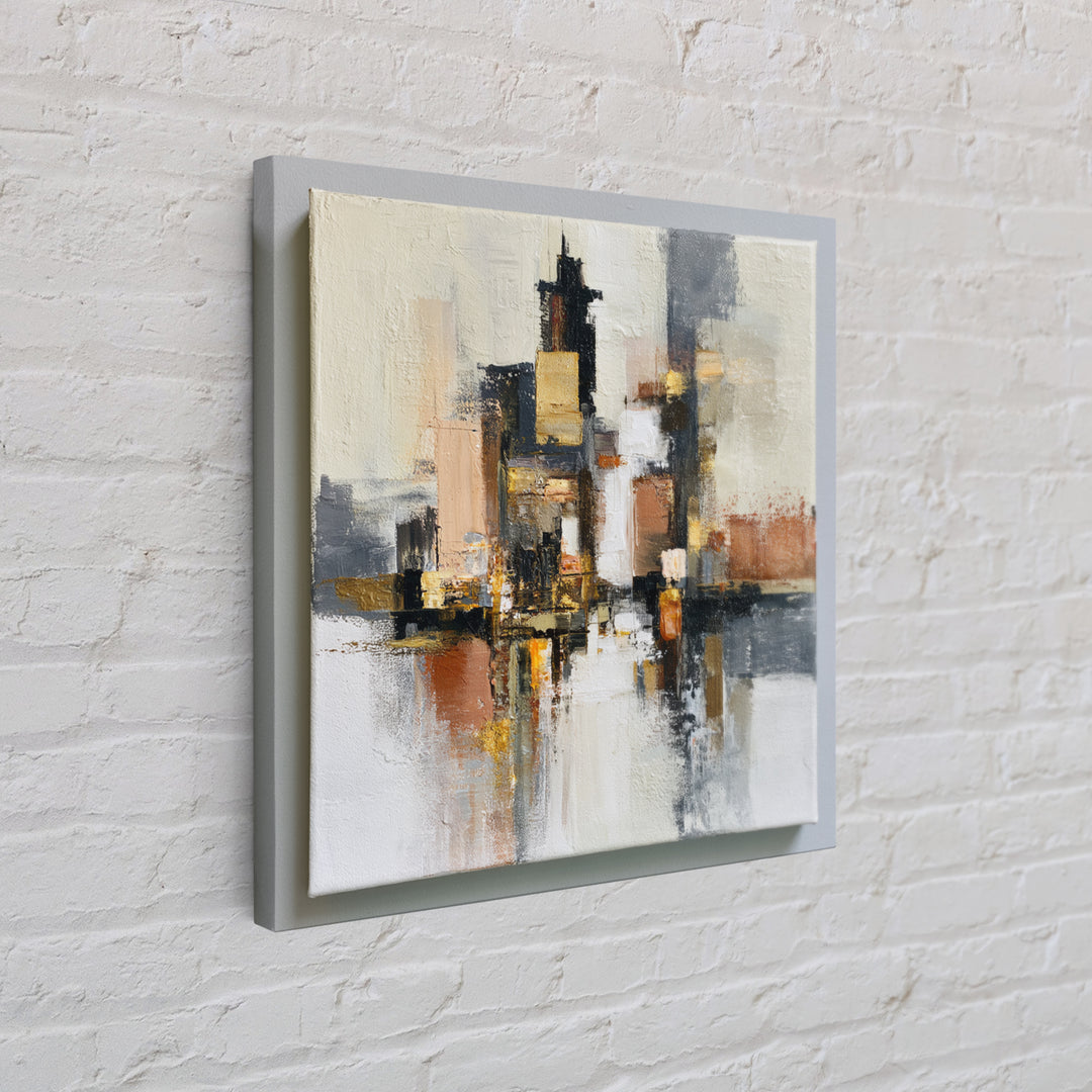 Distorted City Street Canvas Print, Expressionist Art, Room Decor, Living Room Decor, Fine Art, Expression, Printable Wall Art, EXP-1x1-25