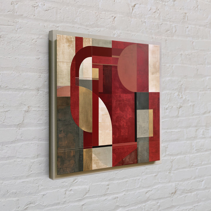 Red Room Interior Abstraction Canvas Print, Expressionist Art, Modern Wall Art, Living Room Decor, Expression, Fine Art Print, EXP-1x1-43