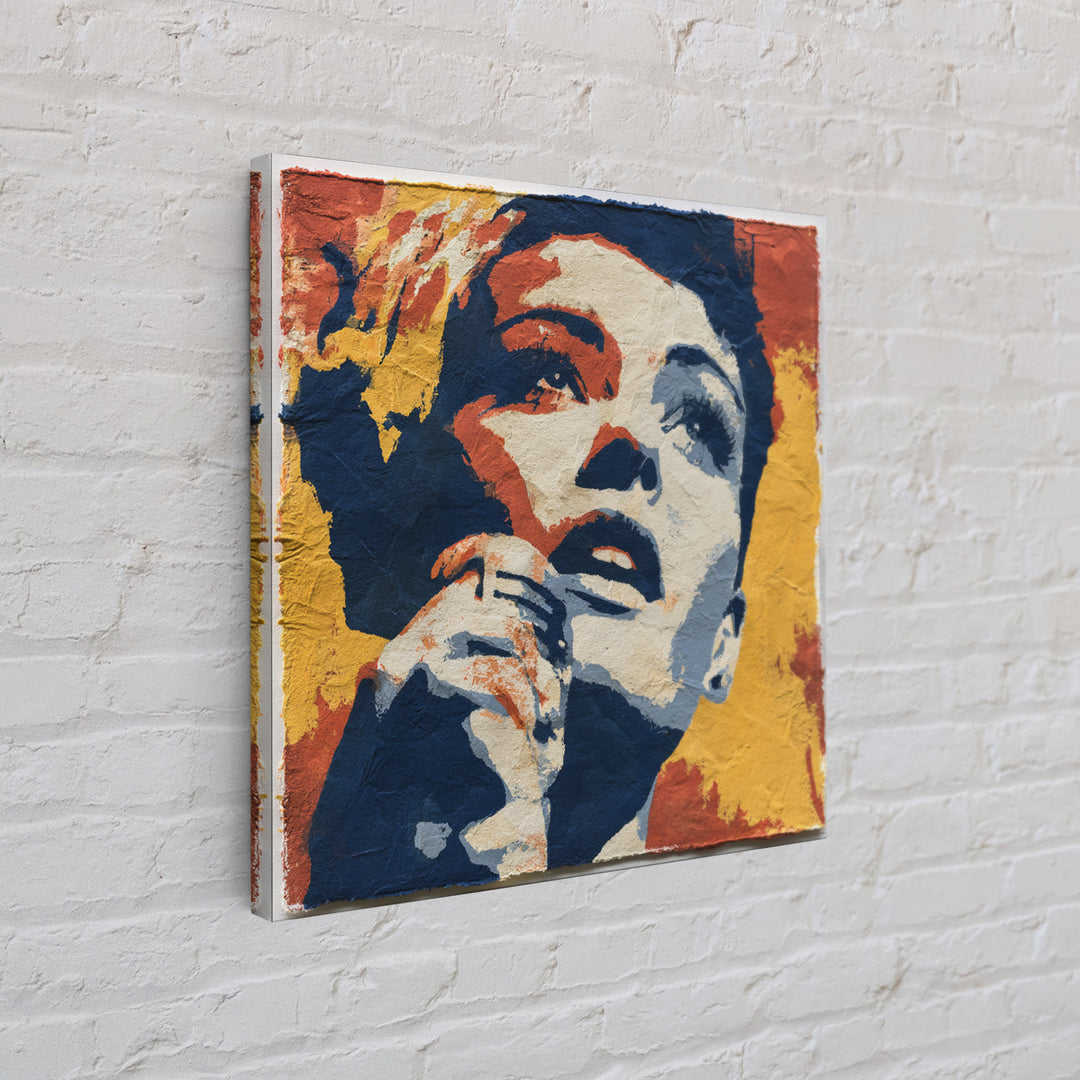 Portrait of a Singer Framed Canvas Print, Expressionist Art, Large Wall Art, Living Room Decor, Fine Art, Expression, EXP-1x1-44