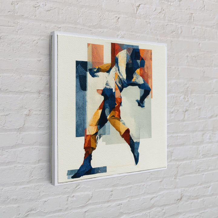 Dancer Figure Fractured into Vibrant Movement Canvas Print, Expressionist Art, Modern Art, Living Room Decor, Oil Painting, EXP-1x1-76
