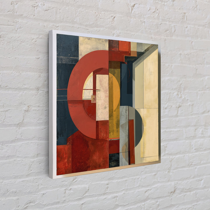 Red Room Interior Abstraction Without Realistic Furniture Canvas Print, Expressionist Art, Room Decor, Living Room Decor, EXP-1x1-91