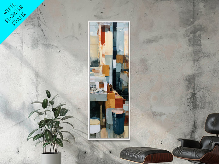 Fish Market Scene Canvas Print, Expressionist Art, Modern Art, Living Room Decor, Abstract Art, Expression, Wall Art, EXP-1x3-10