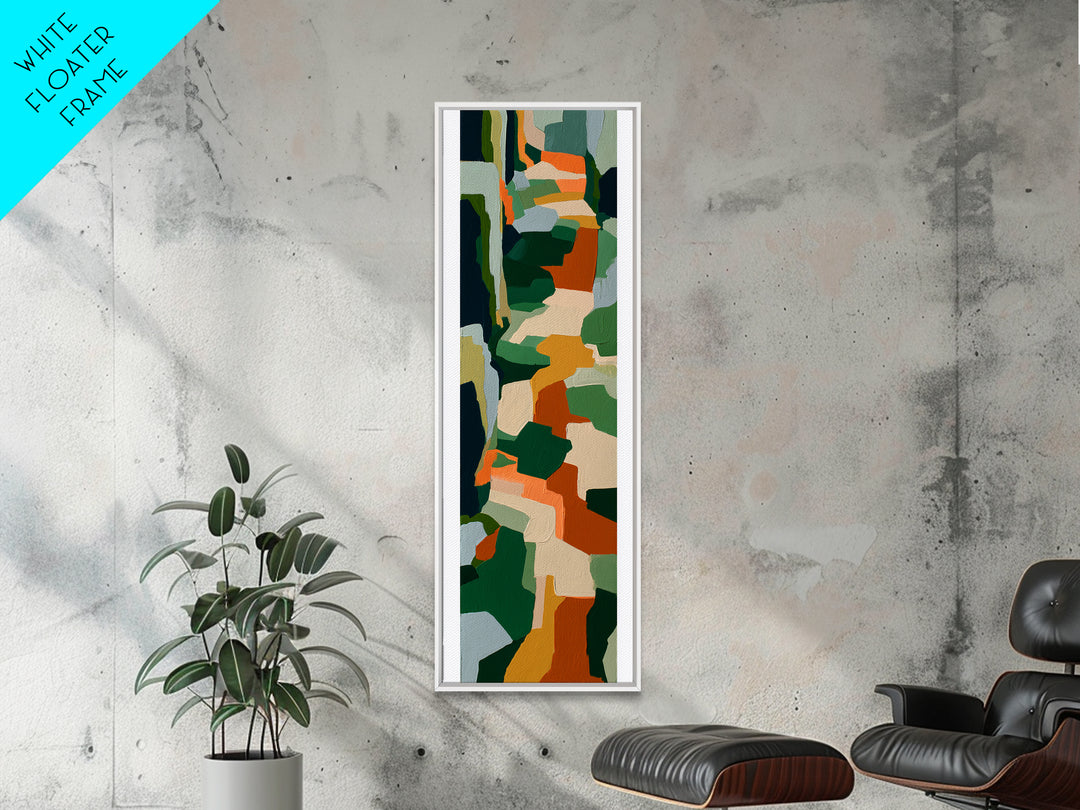 Garden Path with Thick Green and Orange Canvas Print, Expressionist Art, Downloadable Prints, Living Room Decor, Expression, EXP-1x3-26