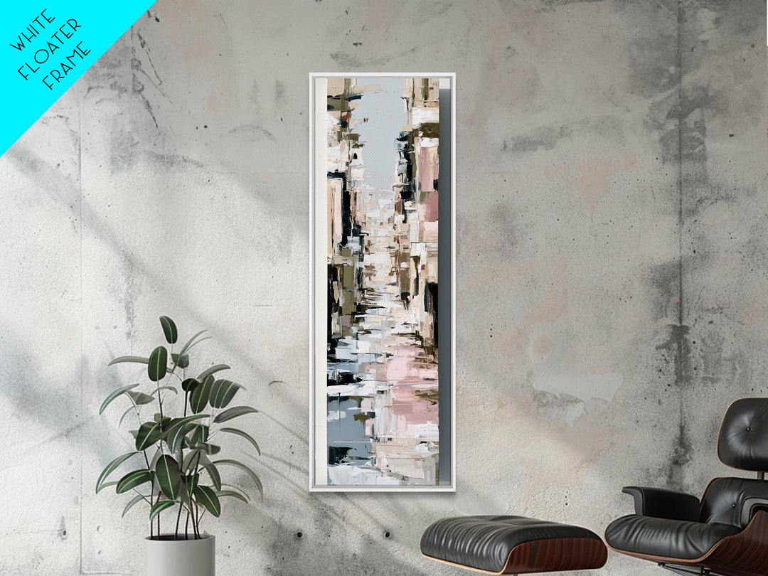 Distorted City Street Canvas Print, Expressionist Art, Minimalist Decor, Living Room Decor, Fine Art, Expression, EXP-1x3-37