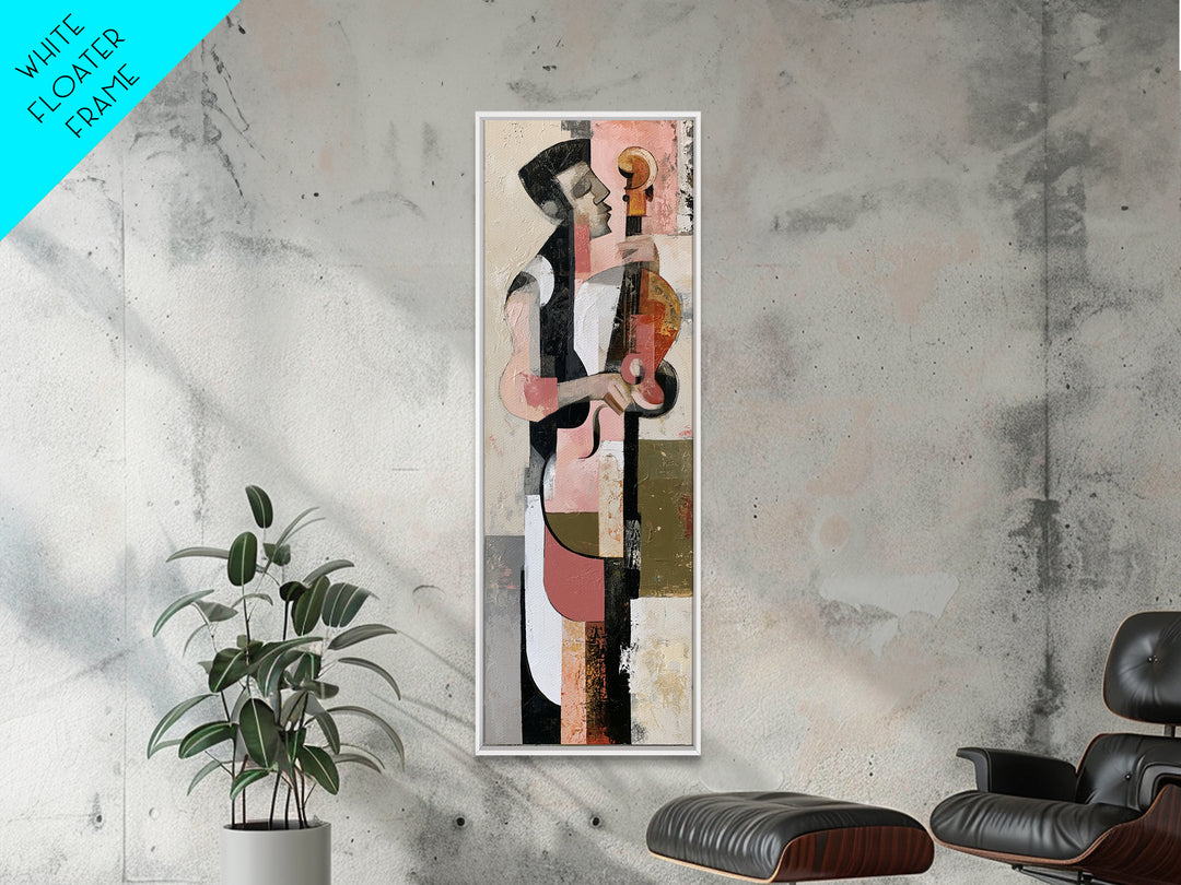 Violinist Painted in Electric Brush Marks Canvas Print, Expressionist Art, Modern Decor, Living Room Decor, Expression, EXP-1x3-49