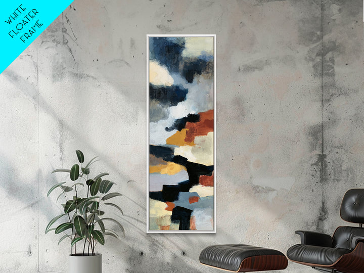 Storm Clouds Above Sharp Black Rooftops Canvas Print, Expressionist Art, Moody Wall Art, Living Room Decor, Abstract Art, EXP-1x3-51