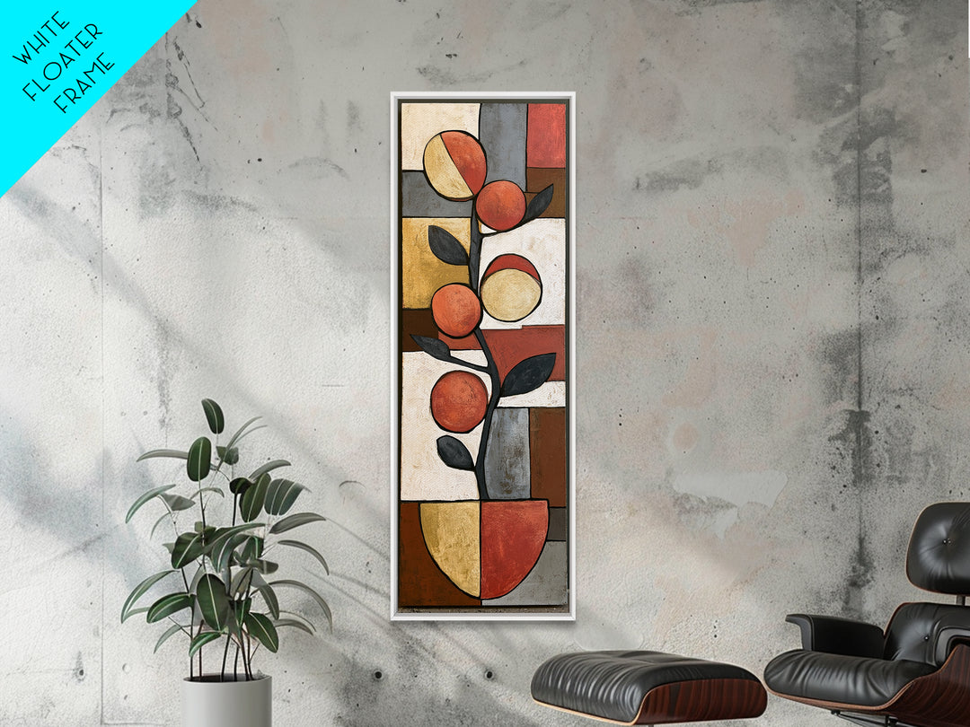 Bold Still Life of Fruit Framed Canvas Print, Expressionist Art, Textured Painting, Living Room Decor, Abstract Art, Expression, EXP-1x3-53