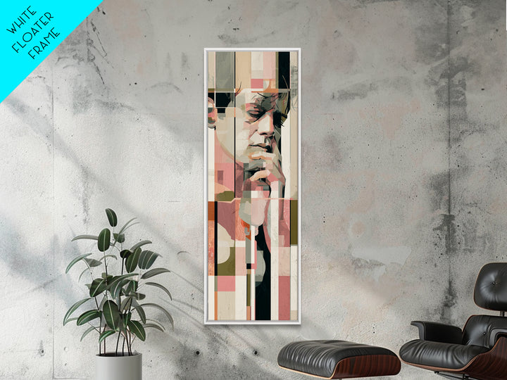 Portrait of a Singer Framed Canvas Print, Expressionist Art, Contemporary Art, Living Room Decor, Fine Art, Expression, EXP-1x3-8