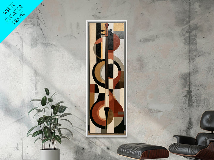 Violinist Painted in Electric Brush Marks Canvas Print, Expressionist Art, Boho Decor, Living Room Decor, Oil Painting, EXP-1x3-97