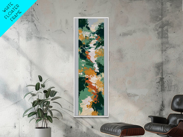 Garden Path with Thick Green and Orange Canvas Print, Expressionist Art, Textured Painting, Living Room Decor, Expression, EXP-1x3-98