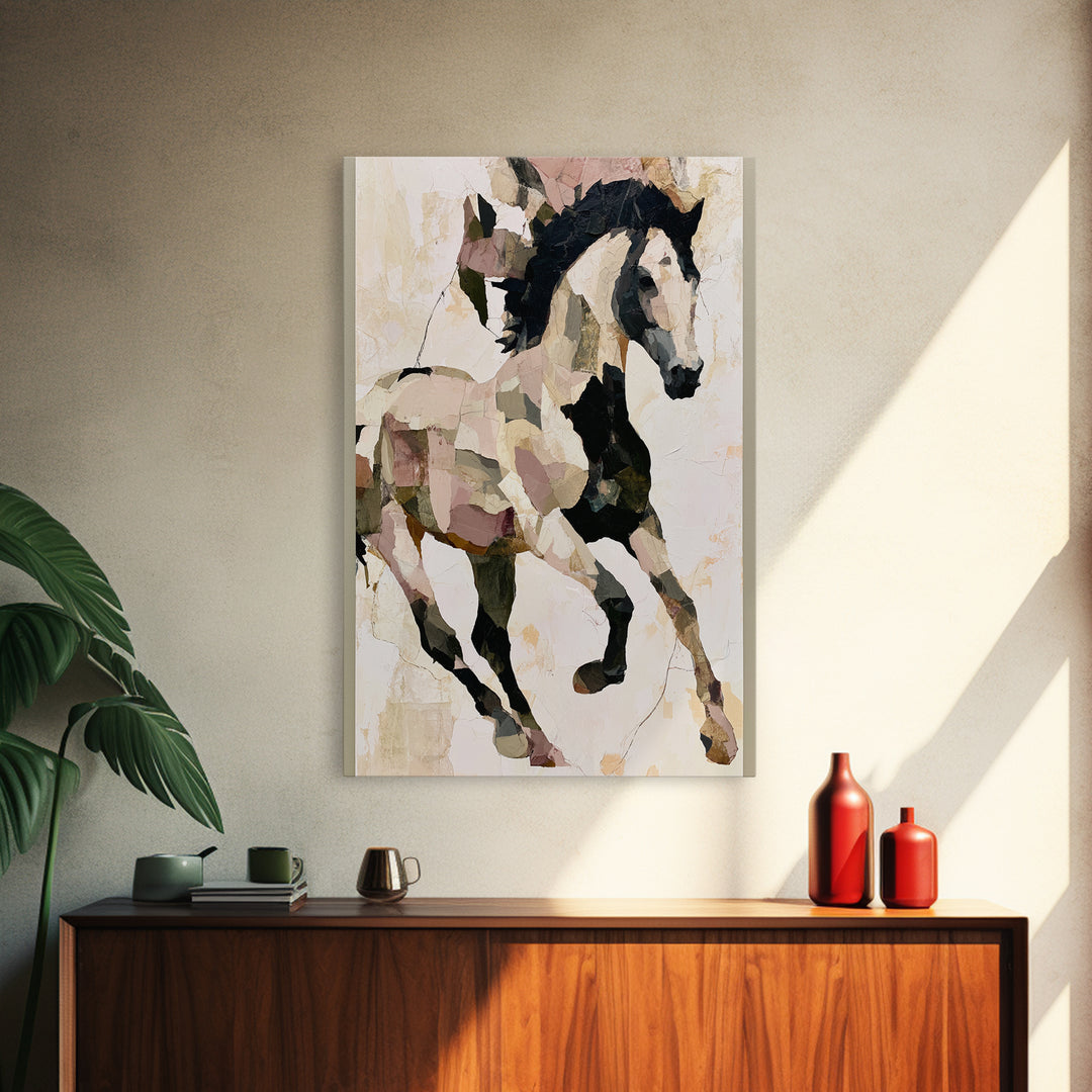 Expressionist Horse in Motion with Wild Mane Canvas Print, Expressionist Art, Home Decor, Living Room Decor, Expression, EXP-2x3-18
