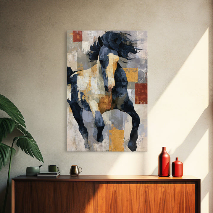 Expressionist Horse in Motion with Wild Mane Canvas Print, Expressionist Art, Home Decor, Living Room Decor, Expression, EXP-2x3-42