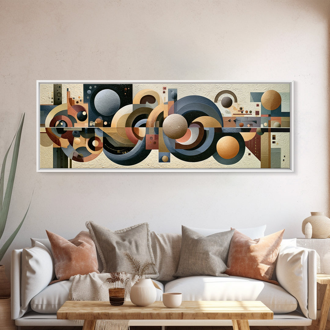 Moonlit Village with Swirling Unnatural Color Canvas Print, Expressionist Art, Gallery Wall Art, Living Room Decor, Expression, EXP-3x1-28