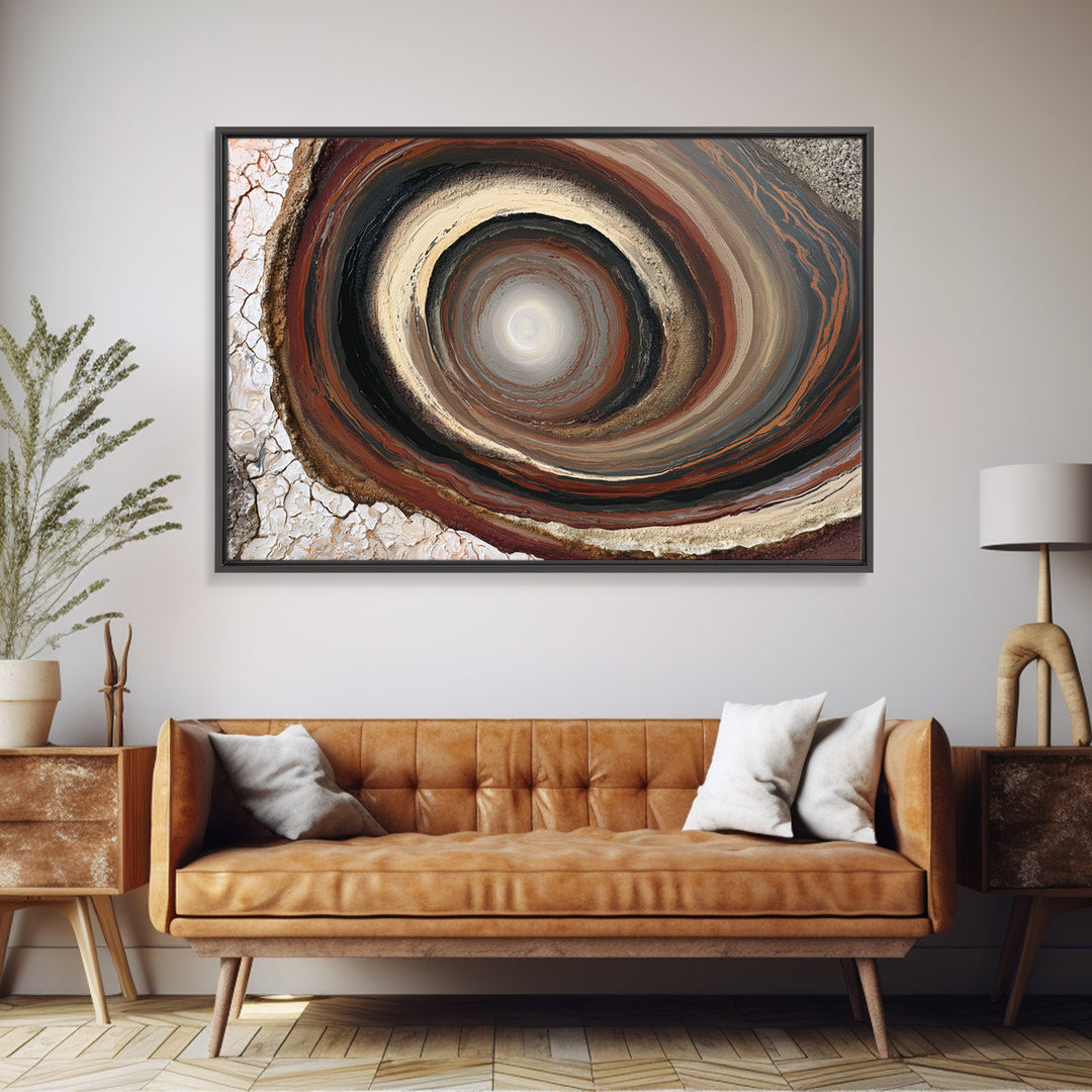 Moonlit Village with Swirling Unnatural Color Canvas Print, Expressionist Art, Abstract Painting, Living Room Decor, Expression, EXP-3x2-16